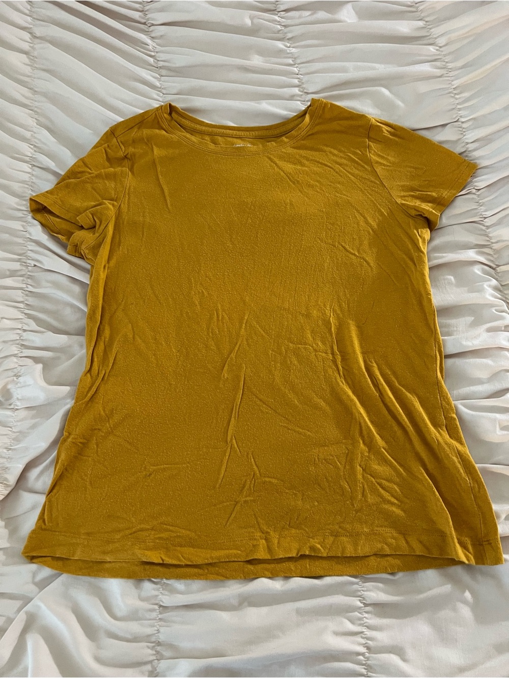 Banana Republic Mustard Short Sleeve Crew Tee